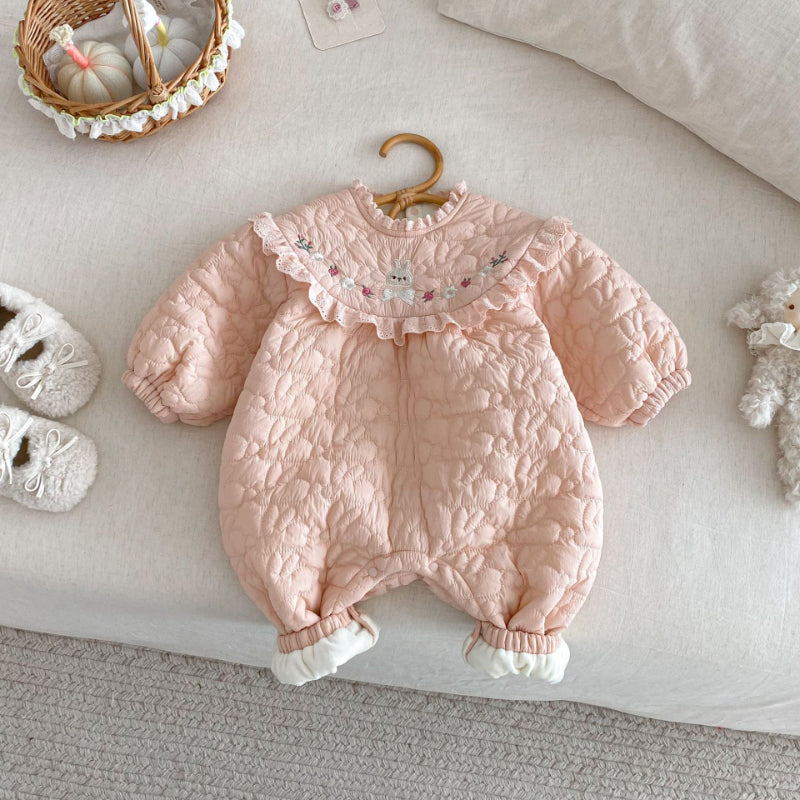 【BABY】冬新作刺繍カートゥーン中綿カバーオールSK102511