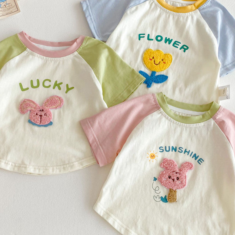 【BABY&KID】夏新作 カラーバリショートTシャツSK072006