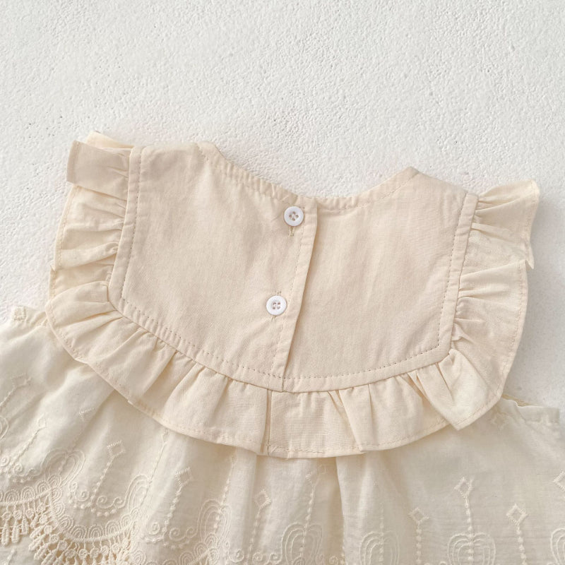 【BABY&KID】夏新作 おしゃれ刺繍ノースリーブセットアップSK071926