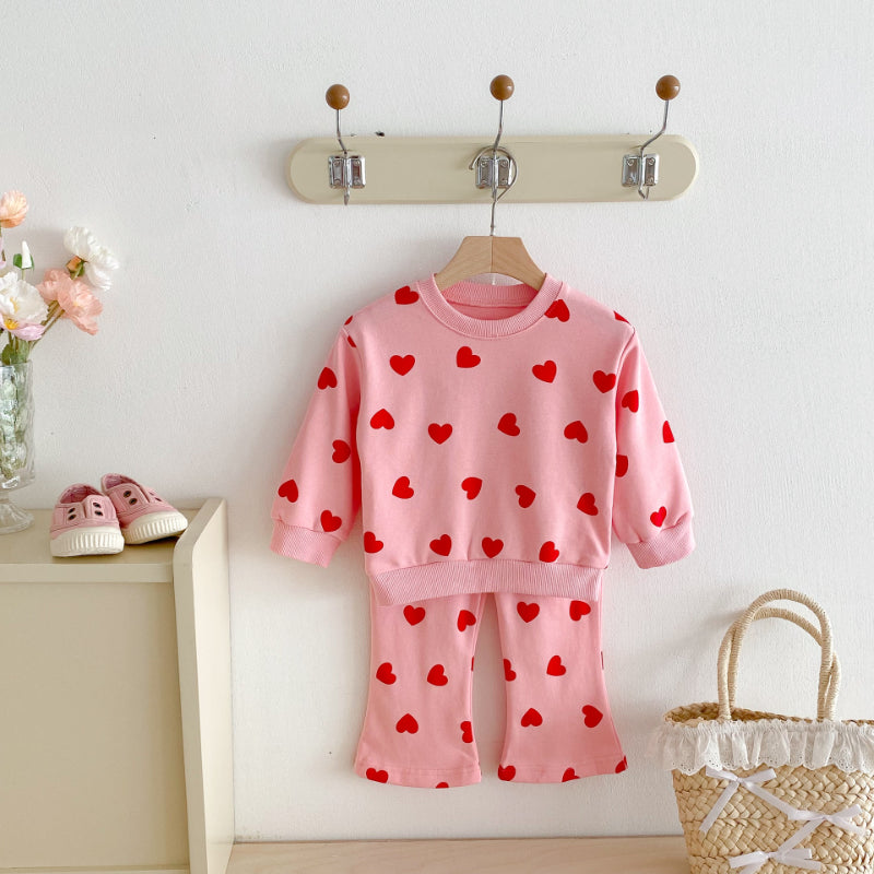 【BABY&KID】ハートプリントセットアップSK092927
