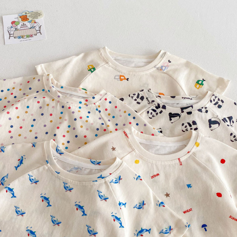 【BABY&KID】夏新作 総柄カジュアルセットアップSK072008