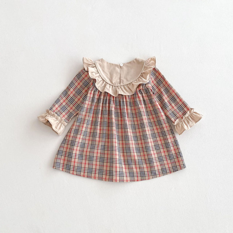 【BABY&KID】チェックくまさんワンピースSK011003