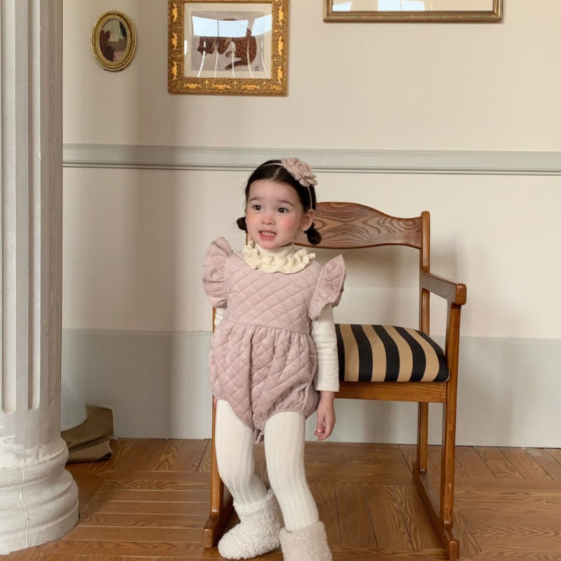 【BABY&KID-予約限定】冬新作韓国風中綿スイートロンパース、ワンピースSK102235