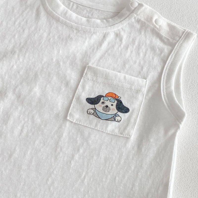 【BABY&KID】夏新作 ドッグポケットTシャツ、フルプリントショーツSK080609