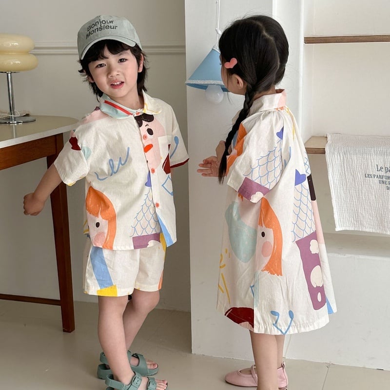 【BABY&KID】夏新作 落書きセットアップ、ワンピースSK0631013