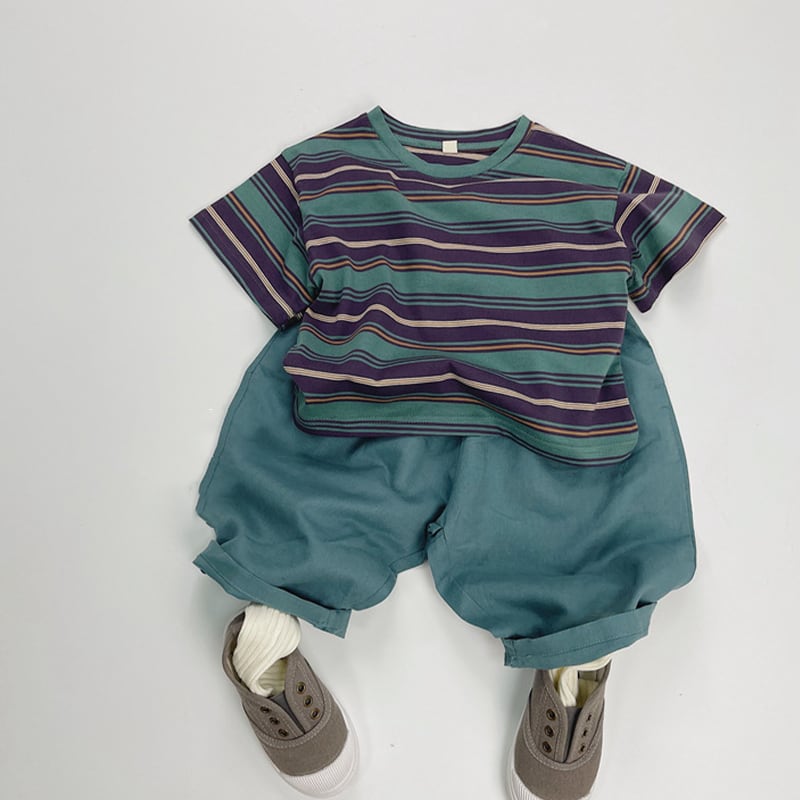 【BABY&KID】夏新作 ボーダーシャツSK071524