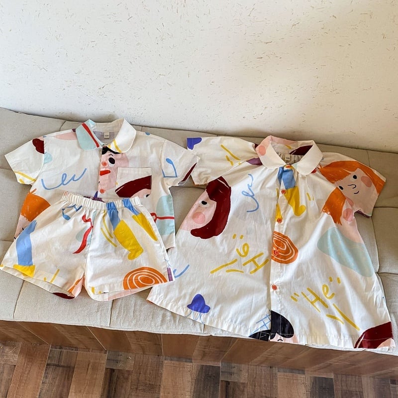 【BABY&KID】夏新作 落書きセットアップ、ワンピースSK0631013