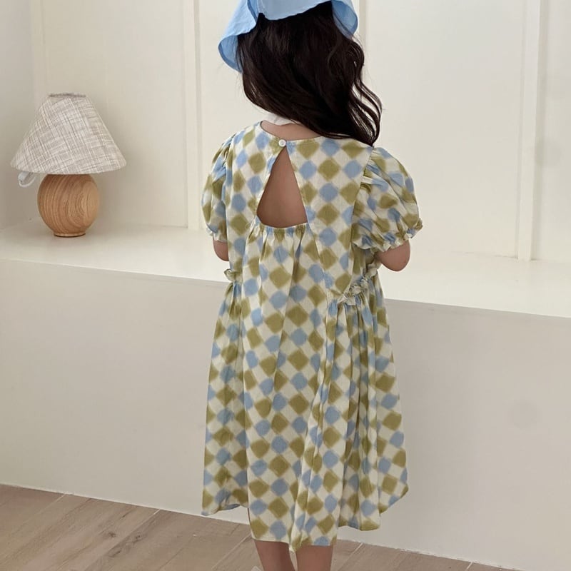 【BABY&KID】夏新作 チェッカーボードセットアップ、ワンピースSK063108