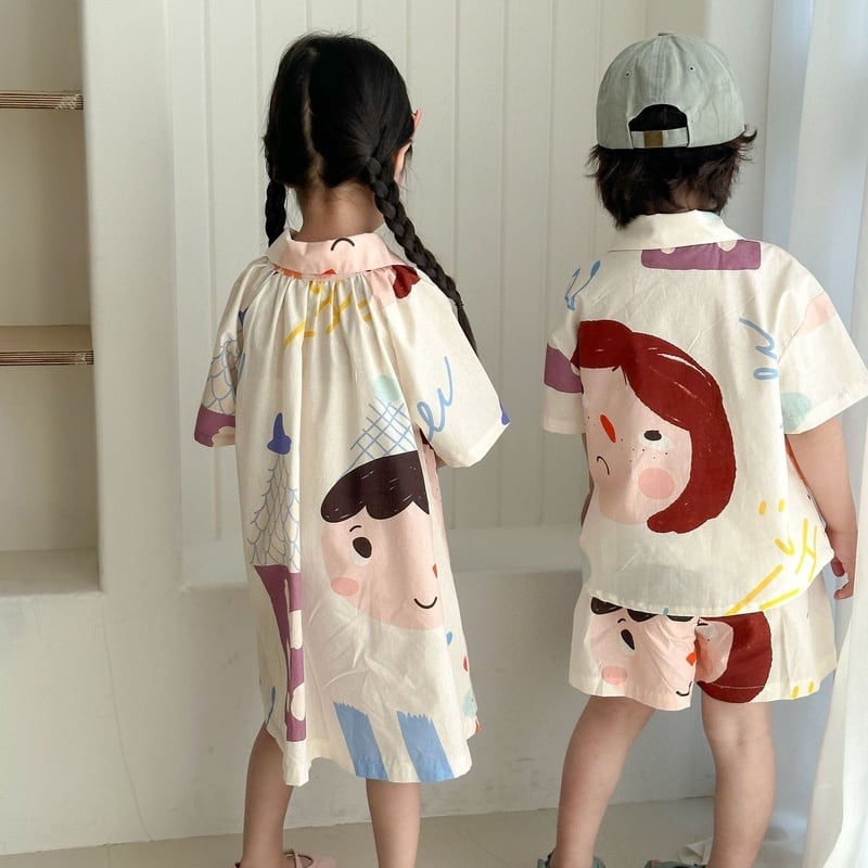 【BABY&KID】夏新作 落書きセットアップ、ワンピースSK0631013