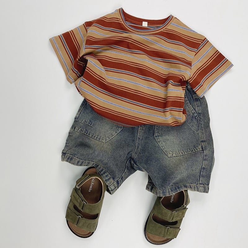 【BABY&KID】夏新作 ボーダーシャツSK071524
