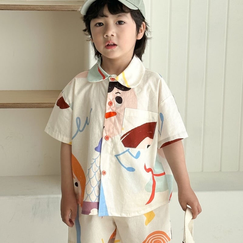 【BABY&KID】夏新作 落書きセットアップ、ワンピースSK0631013