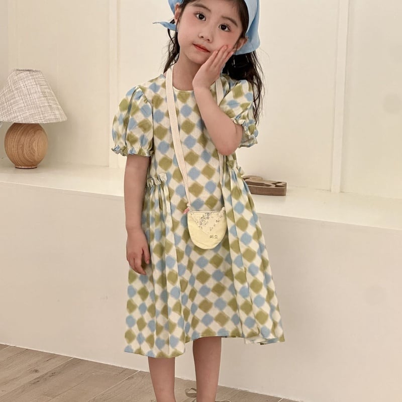 【BABY&KID】夏新作 チェッカーボードセットアップ、ワンピースSK063108