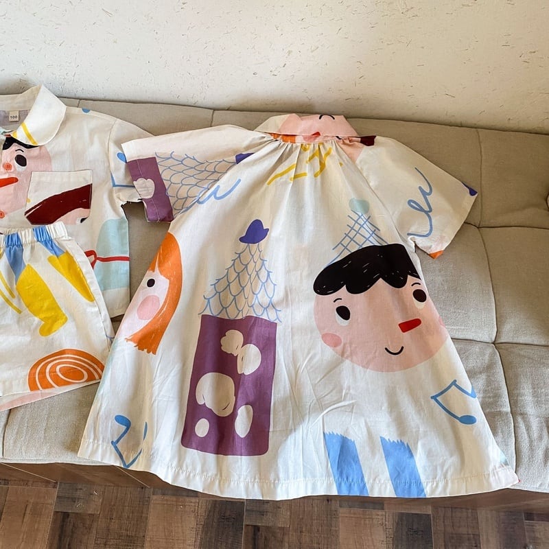 【BABY&KID】夏新作 落書きセットアップ、ワンピースSK0631013