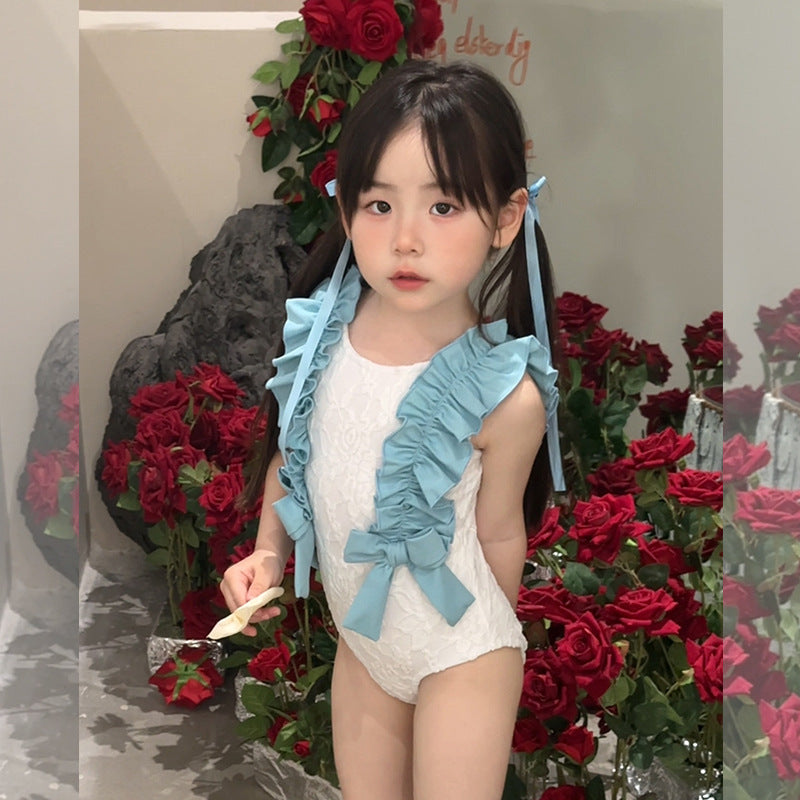 【BABY&KID】夏新作 フリル蝶結び付き水着SK092118