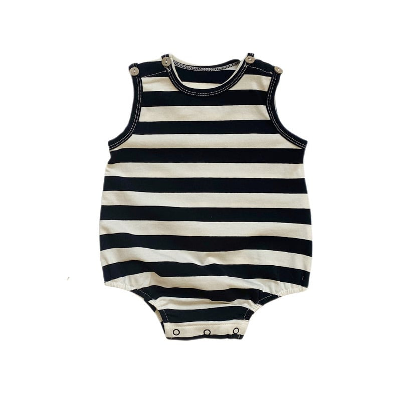【BABY】夏新作 ナチュラルスターORボーダーロンパースSK091326