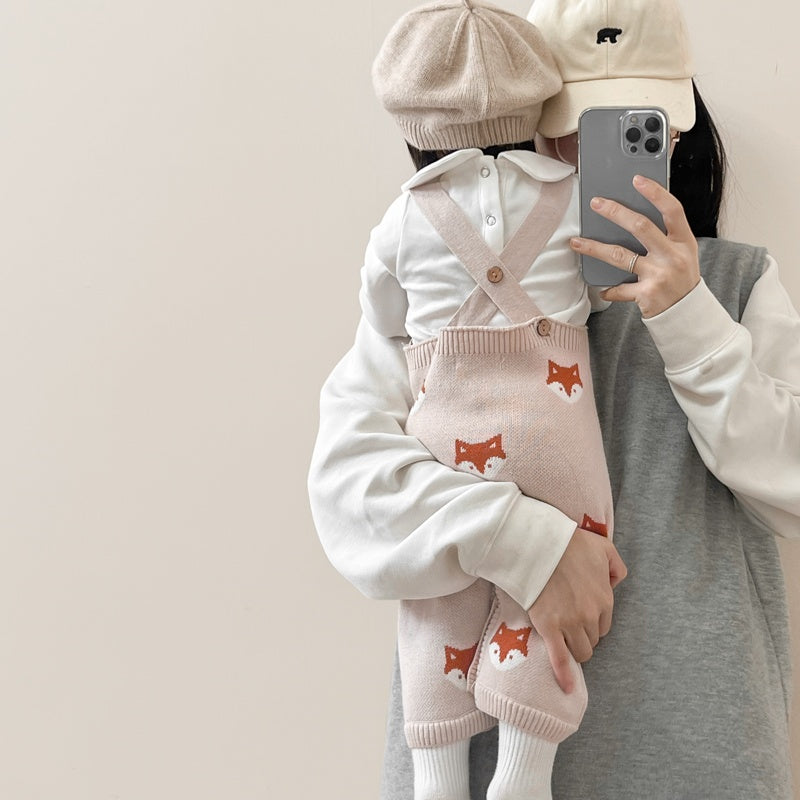 【BABY】キツネニットロンパースSK100501