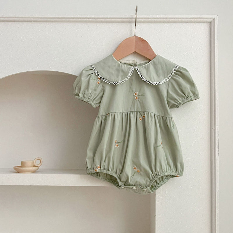 【姉妹服】夏新作 花柄刺繍ロンパース、ワンピースSK081624