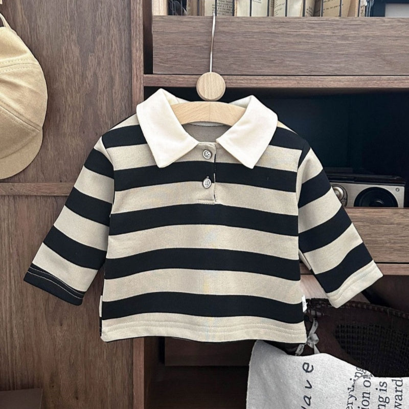 【BABY&KID】カジュアルボーダートップスSK032110
