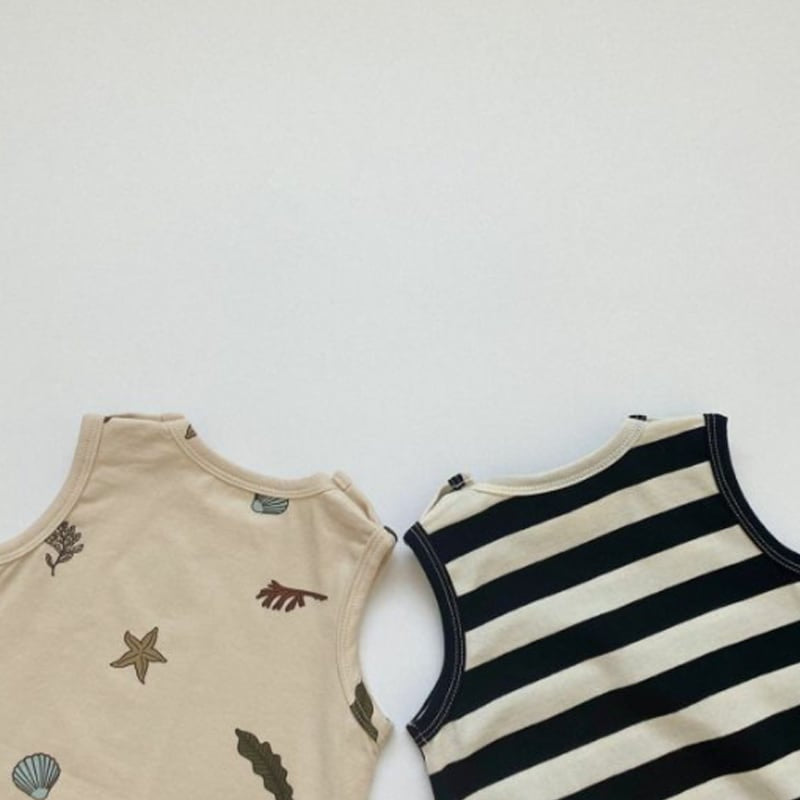 【BABY】夏新作 ナチュラルスターORボーダーロンパースSK091326