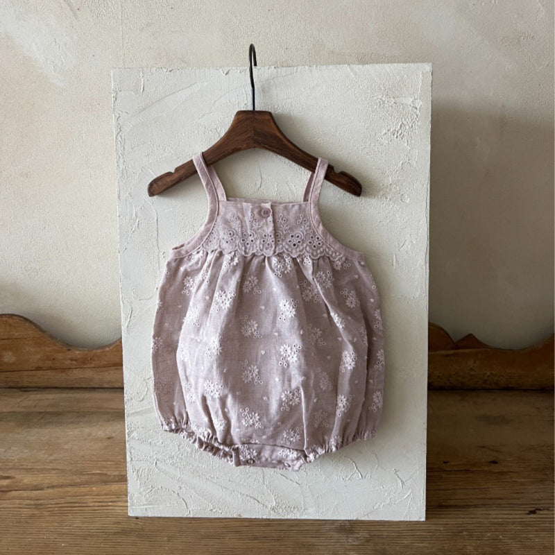 【姉妹服】夏新作 ヴィンテージ風総刺繍キャミロンパース、ワンピースSK082517