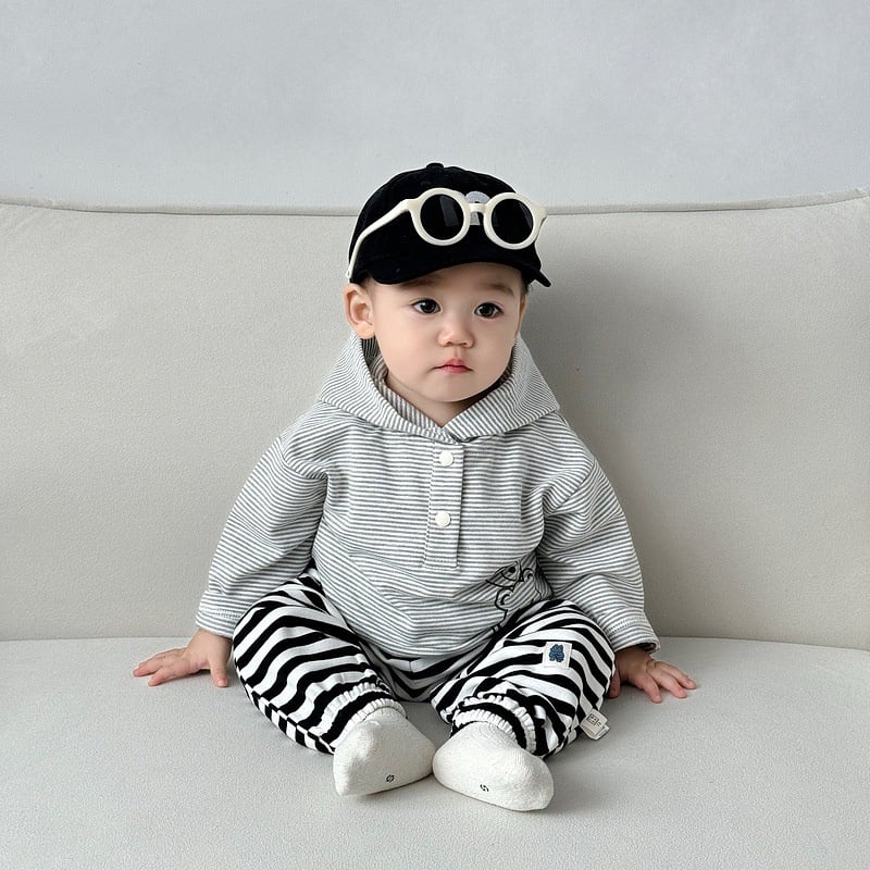 【BABY&KID】スリー熊さんボーダーフーディSK062410