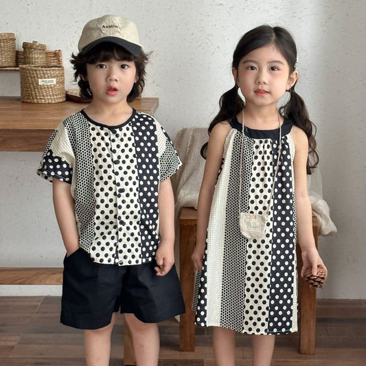 【BABY&KID】夏新作 オシャレドットセットアップ、ワンピースSK0631012
