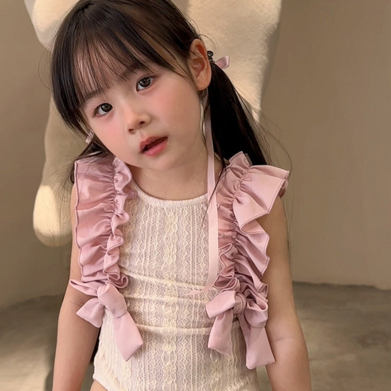 【BABY&KID】夏新作 フリル蝶結び付き水着SK092118