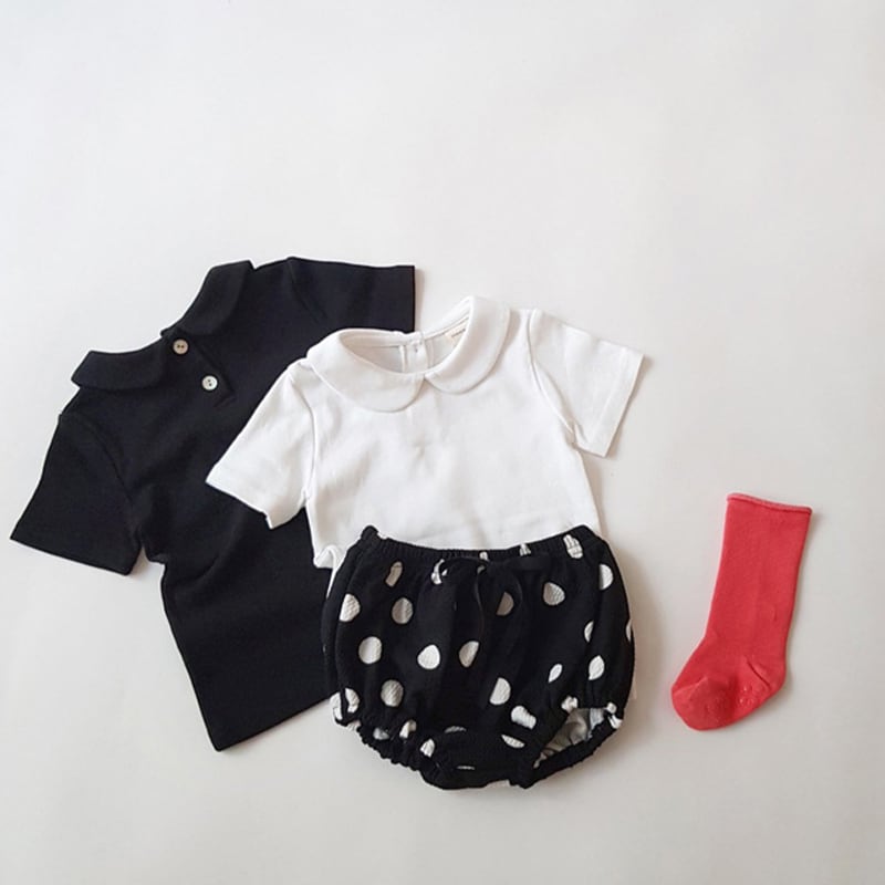 【オトク】【BABY】夏新作 無地丸首Tシャツ、ショートパンツSK092215