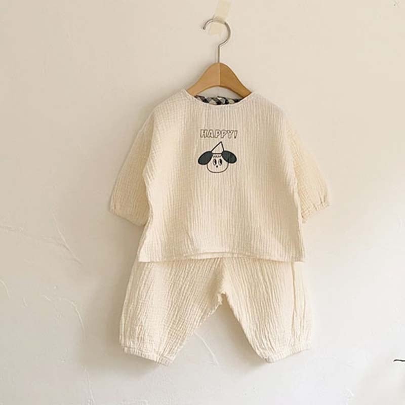 【BABY&KID】無地ORチェック柄上下セットSK062106