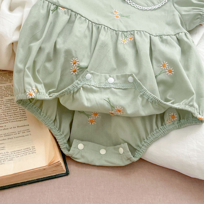 【姉妹服】夏新作 花柄刺繍ロンパース、ワンピースSK081624