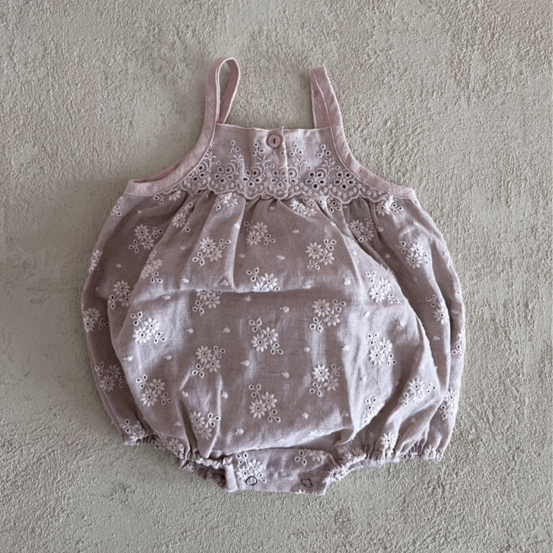 【姉妹服】夏新作 ヴィンテージ風総刺繍キャミロンパース、ワンピースSK082517