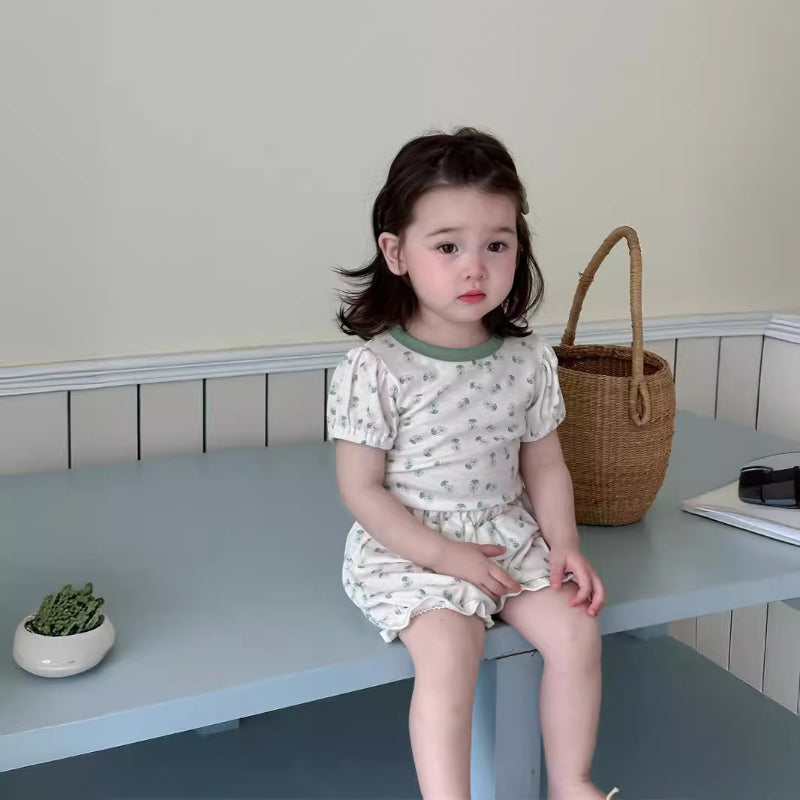 【BABY】夏新作 小花柄セットアップSK082318