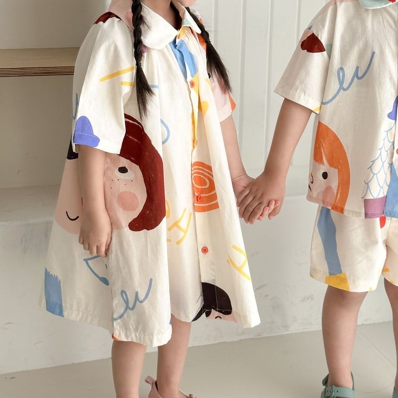 【BABY&KID】夏新作 落書きセットアップ、ワンピースSK0631013