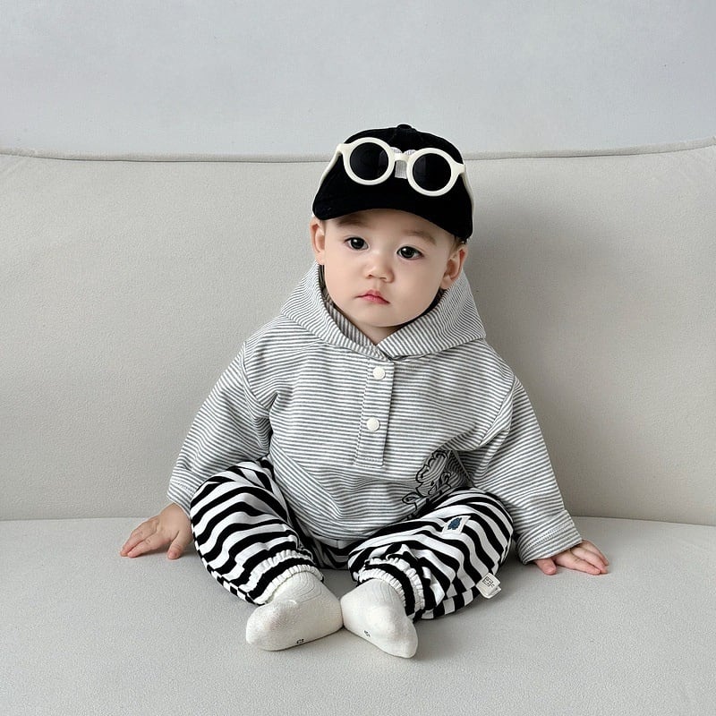 【BABY&KID】スリー熊さんボーダーフーディSK062410