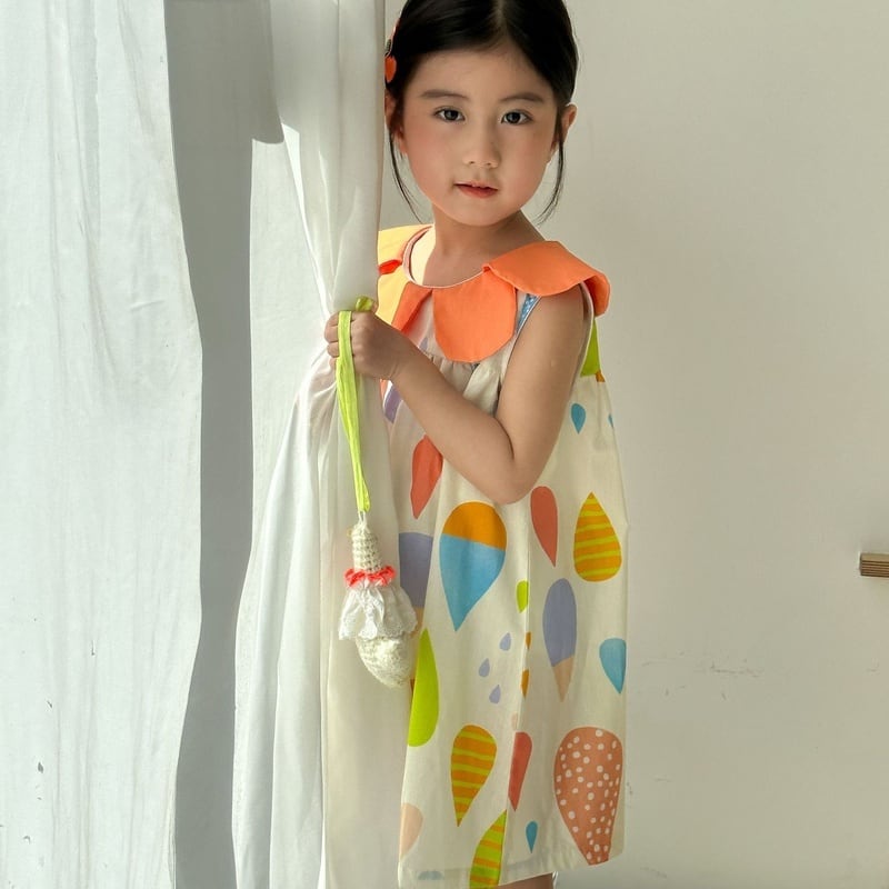 【BABY&KID】夏新作 カラフルセットアップ、ワンピースSK063109