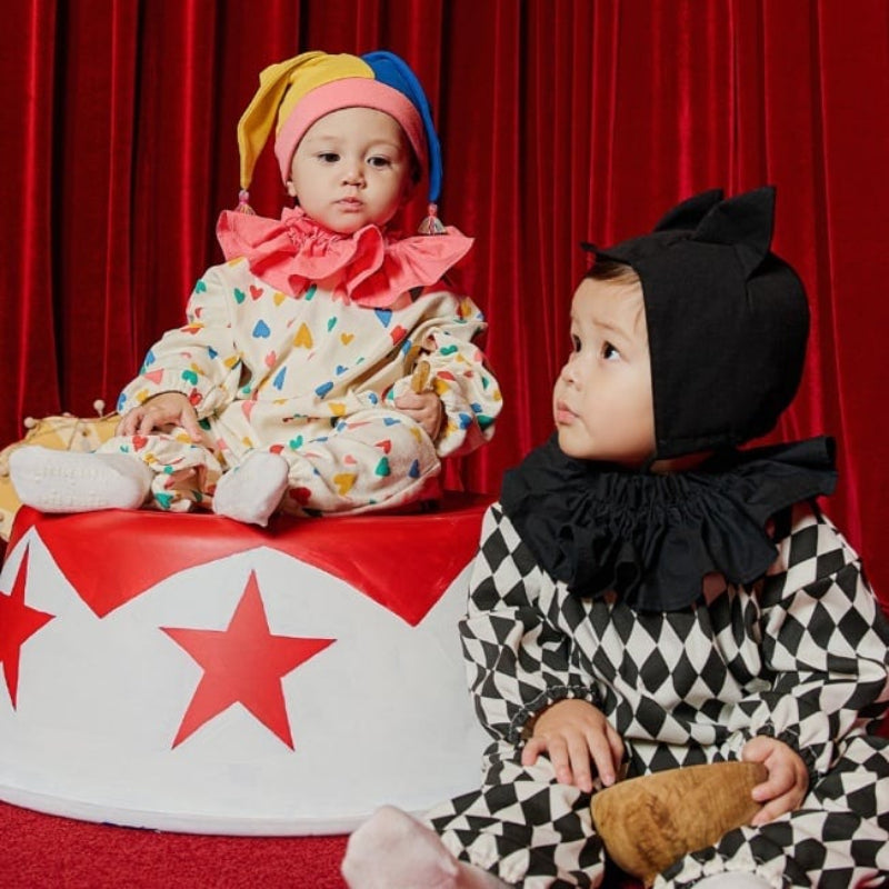 【BABY】ピエロロンパース、帽子SK100916