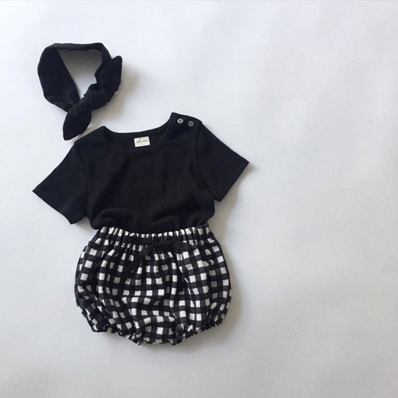 【オトク】【BABY】夏新作 無地丸首Tシャツ、ショートパンツSK092215