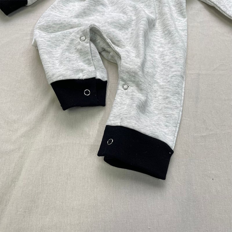 【BABY】英字ボーダーorノーカラーオールインワンSK062008