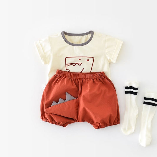 【BABY】夏新作 恐竜ロゴショートTシャツ/パンツSK062318