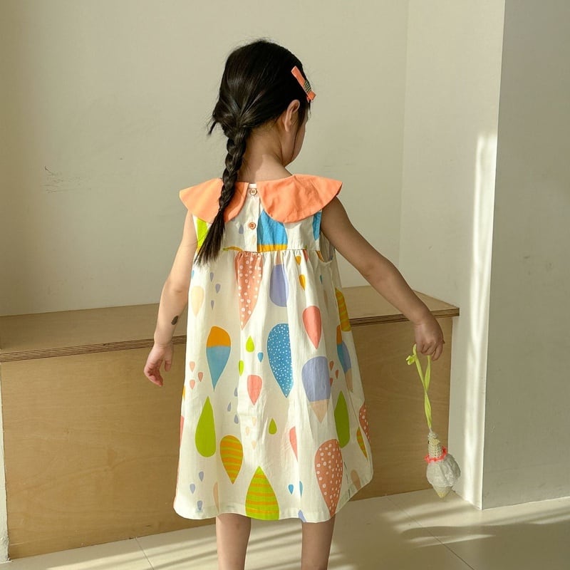 【BABY&KID】夏新作 カラフルセットアップ、ワンピースSK063109