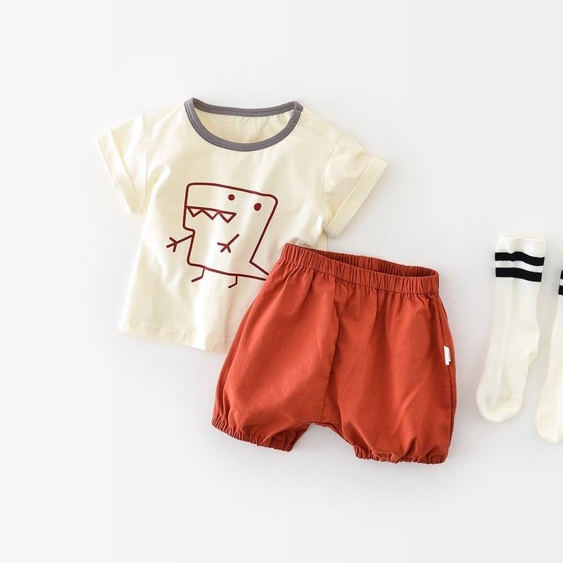 【BABY】夏新作 恐竜ロゴショートTシャツ/パンツSK062318