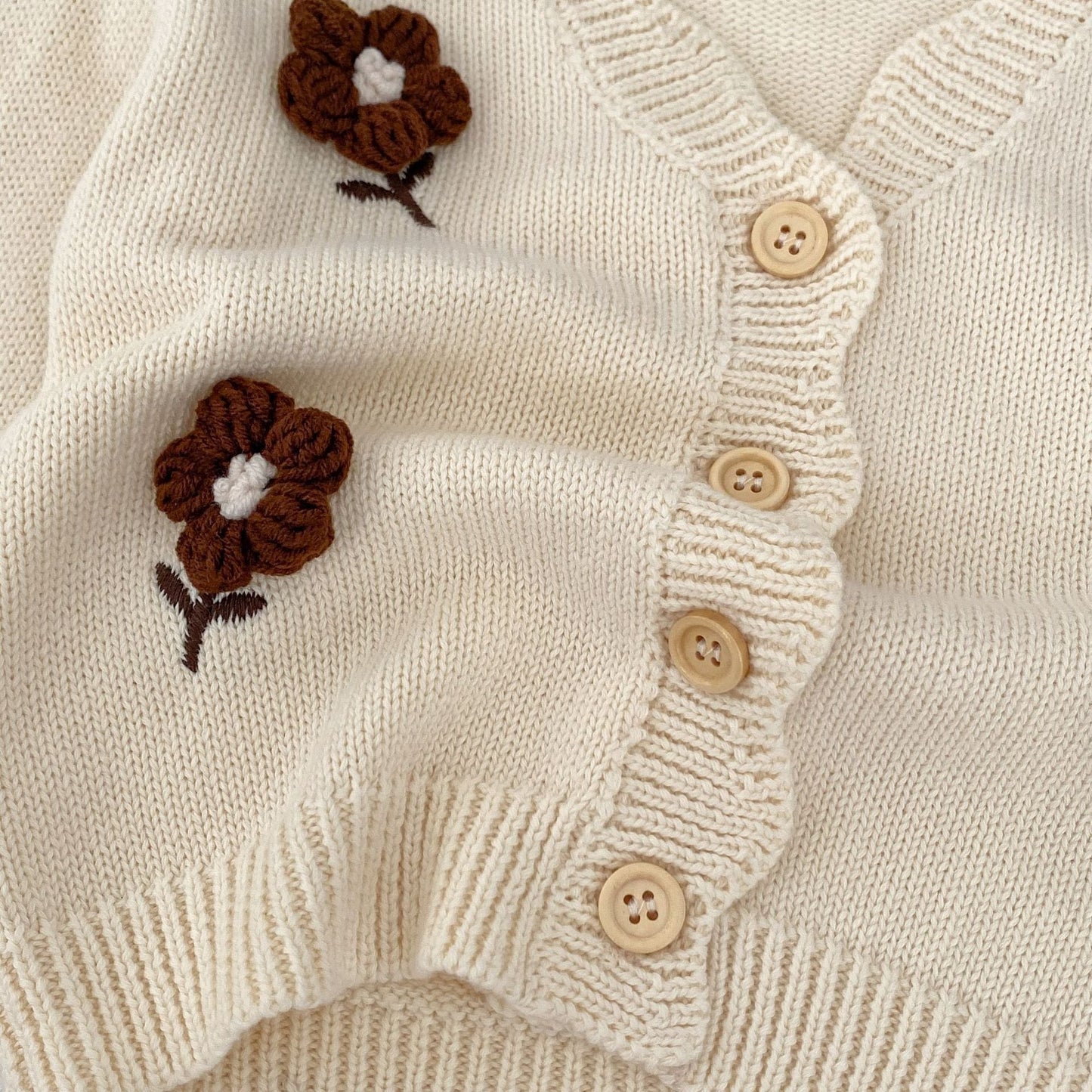 【BABY】フラワー刺繡可愛いカーディガンSK051302