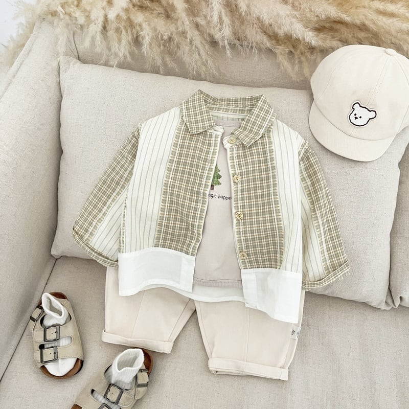 【BABY&KID】オシャレチェックトップスSK051401