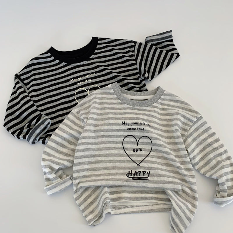 【BABY&KID】アルファベットハート長袖TシャツSK100525