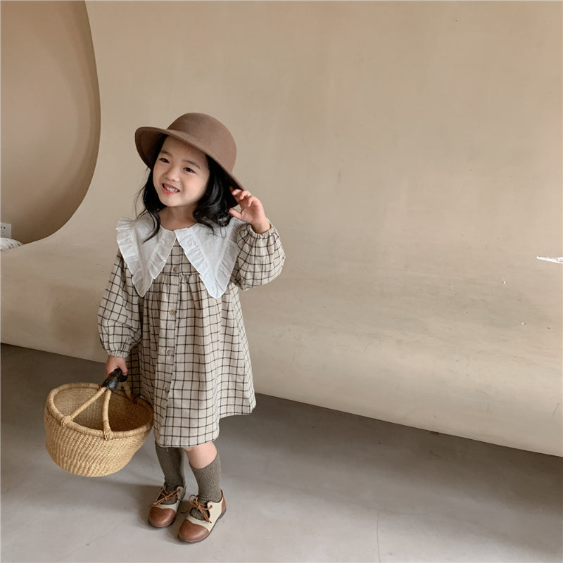【BABY&KID】韓国風フリル襟ワンピースSK102021