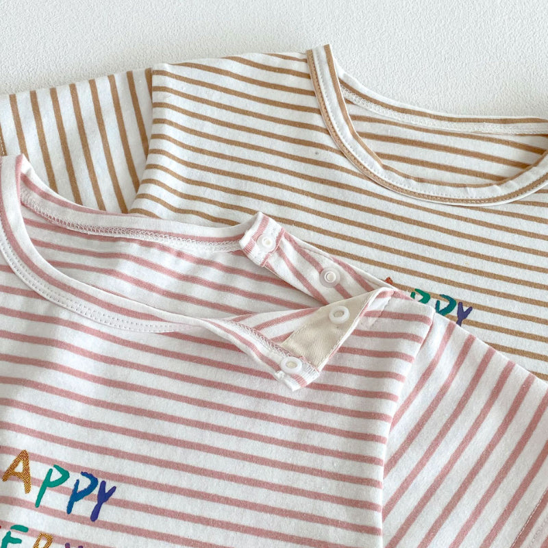 【BABY&KID】夏新作 Happy every dayボーダーセットアップSK070215