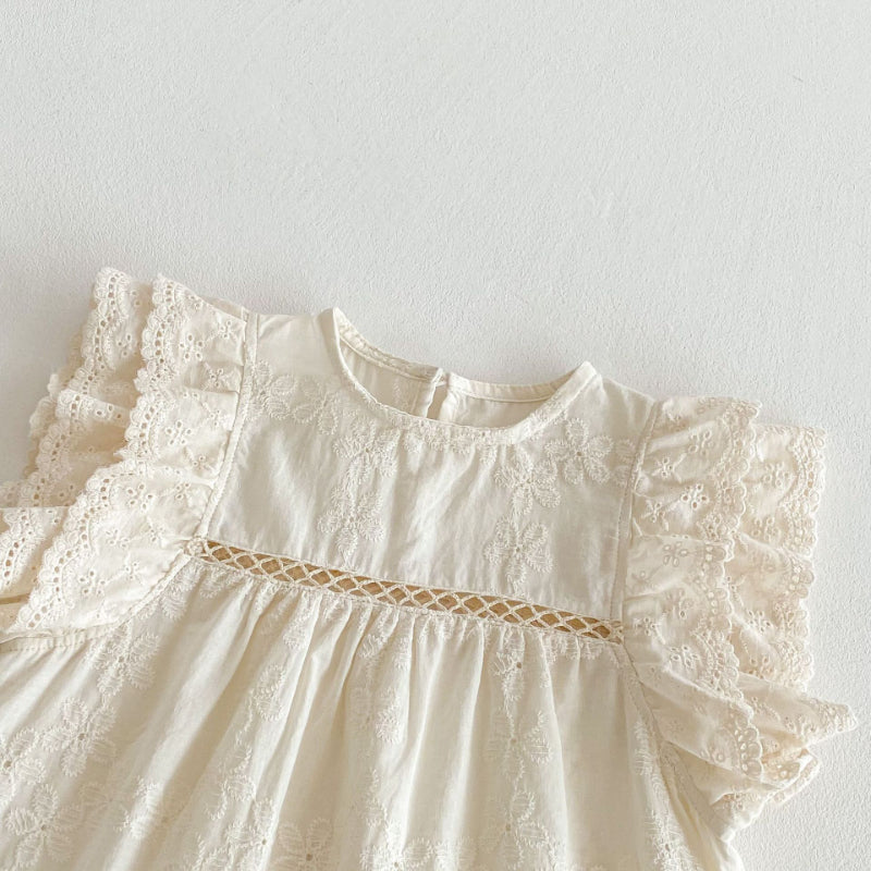 【BABY&KID】夏新作 フラワー刺繍ワンピースSK081609
