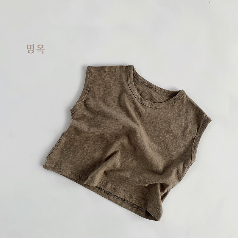 【BABY&KID】夏新作 ノースリーブボーダーTシャツSK080812