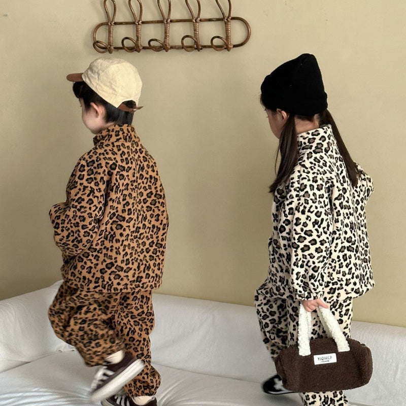 【BABY&KID】冬新作 レオパードフリースアウターSK102030
