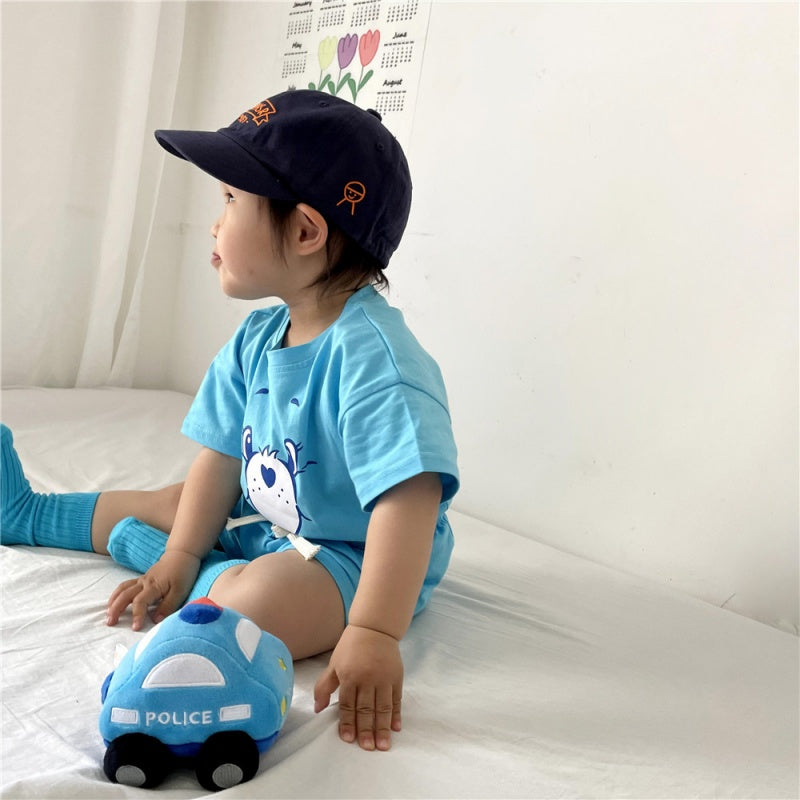 【BABY&KID】夏新作 キャラクター半袖セットアップSK080221